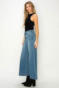 High Rise Crop Palazzo Jeans - Jessiz Boutique