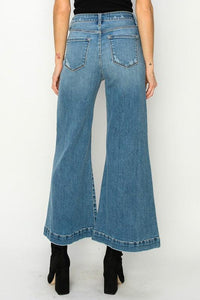 High Rise Crop Palazzo Jeans - Jessiz Boutique