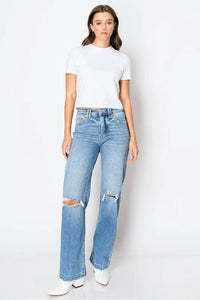 High Rise Tummy Control Straight Leg Jeans - Jessiz Boutique