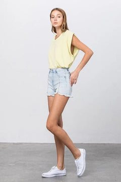 High Waist Denim Shorts - Jessiz Boutique