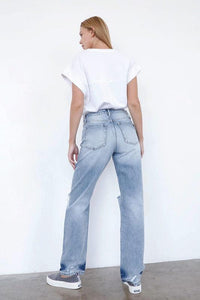 High Waisted Loose Straight Jeans - Jessiz Boutique