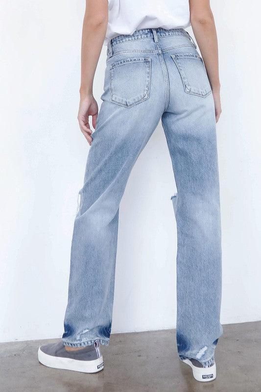 High Waisted Loose Straight Jeans - Jessiz Boutique