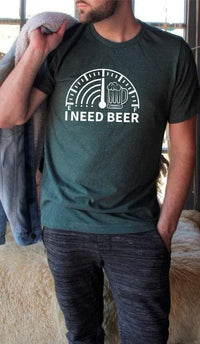 I Need Beer Crew Neck Graphic Tee - Jessiz Boutique