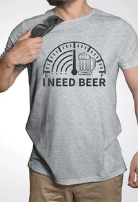 I Need Beer Crew Neck Graphic Tee - Jessiz Boutique