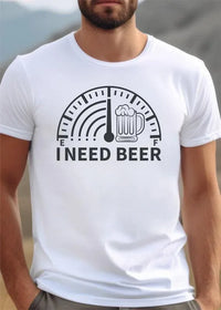 I Need Beer Crew Neck Graphic Tee - Jessiz Boutique