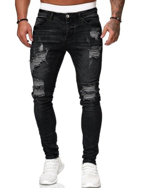 Men's Ripped Slim Skinny Jeans