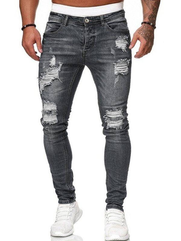 Men's Ripped Slim Skinny Jeans