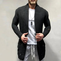 Mid-Length Loose Cardigan Knitted Sweater