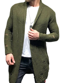 Mid-Length Loose Cardigan Knitted Sweater