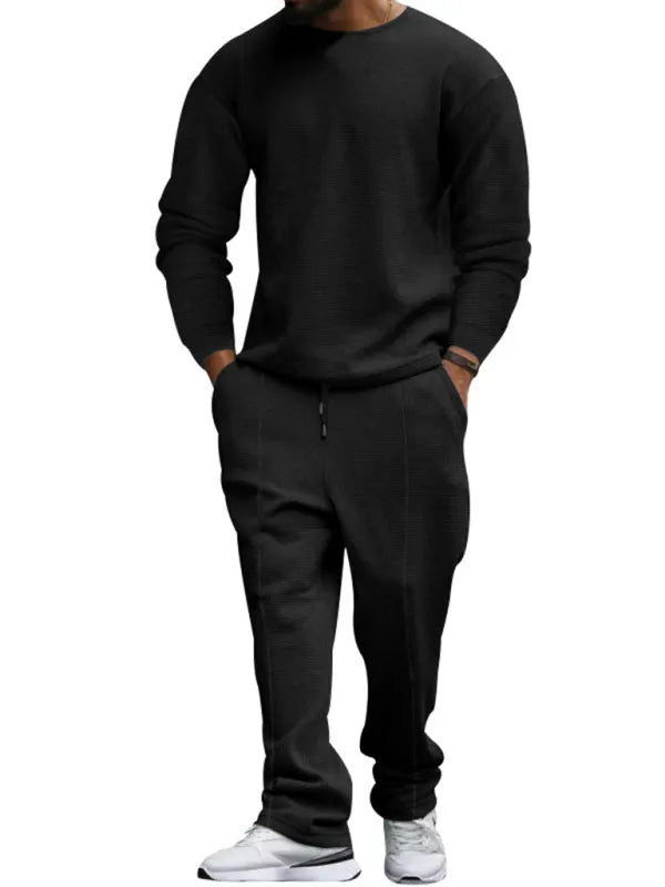 Men's Long-Sleeved Round-Neck Casual Set