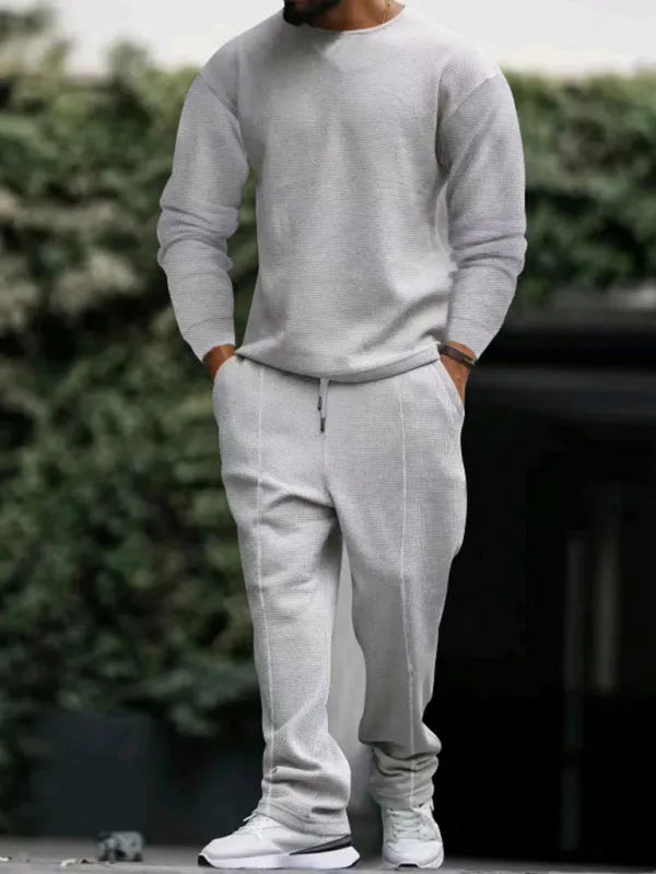 Men's Long-Sleeved Round-Neck Casual Set