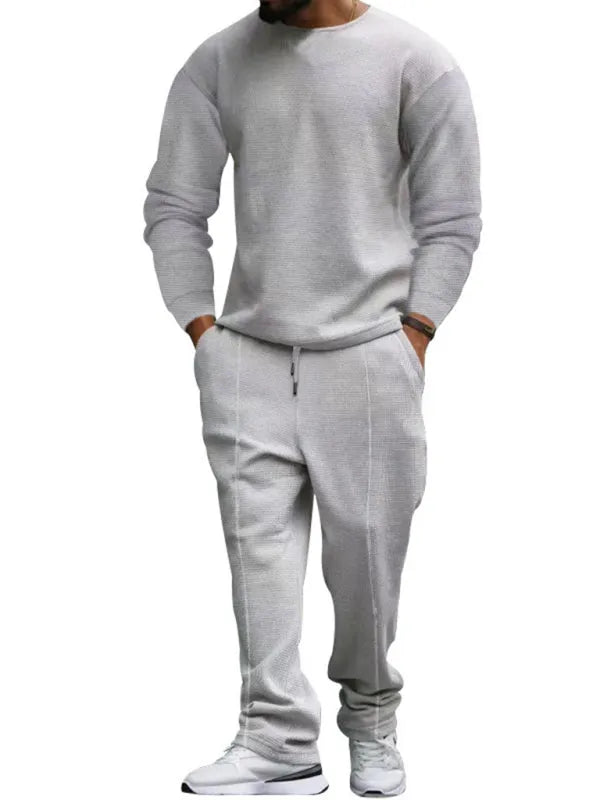 Men's Long-Sleeved Round-Neck Casual Set