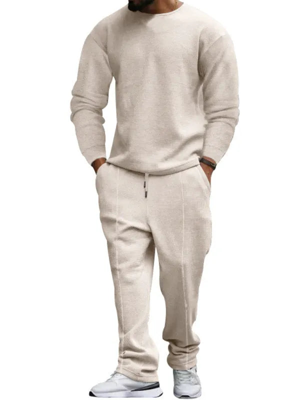 Men's Long-Sleeved Round-Neck Casual Set