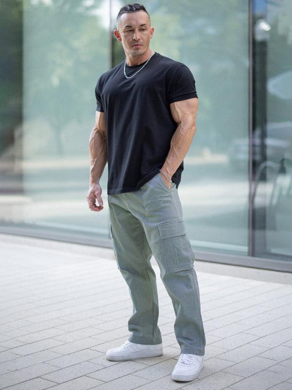 Men's Spliced Casual Sports Loose Pants