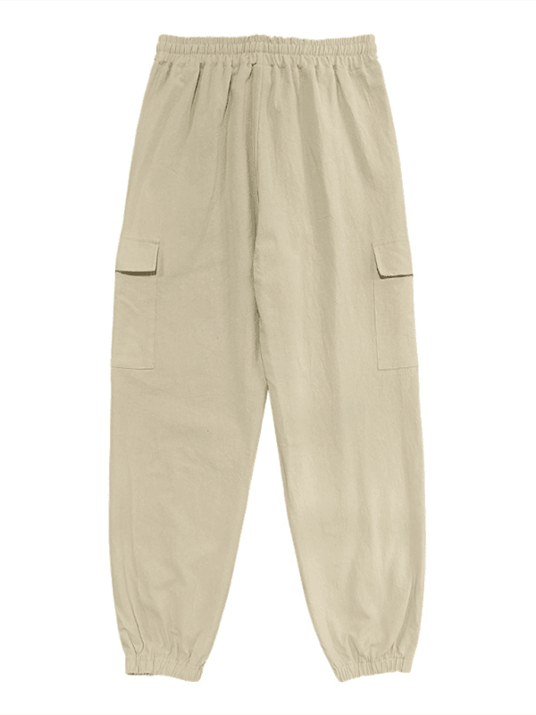 Casual Multi-Pocket Drawstrings Pants