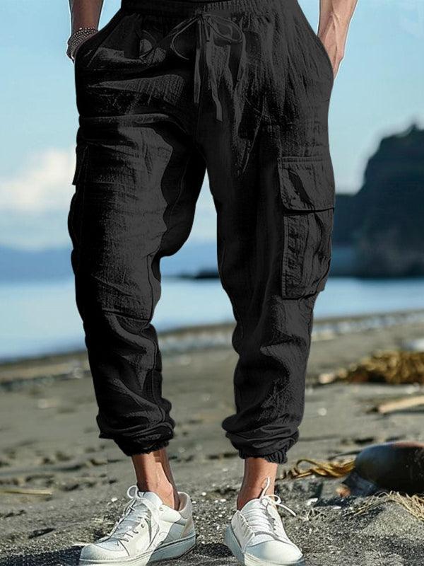 Casual Multi-Pocket Drawstrings Pants