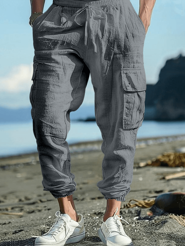 Casual Multi-Pocket Drawstrings Pants