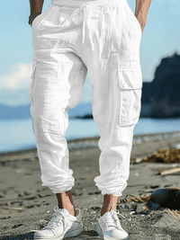 Casual Multi-Pocket Drawstrings Pants