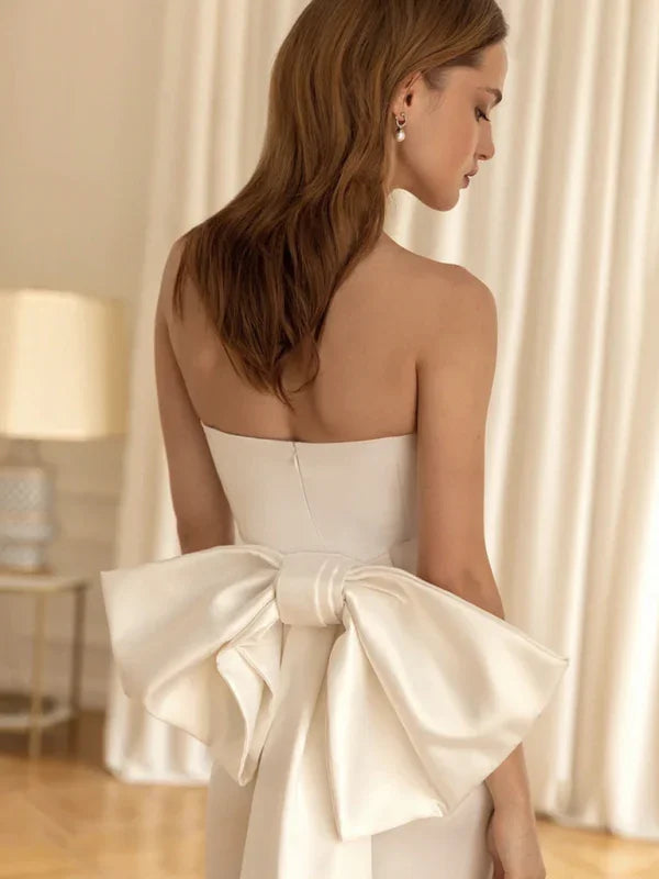 White Tube Top Slim Dress