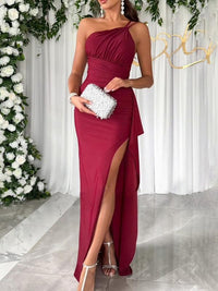 Shoulder Slit Party Dress