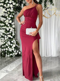 Shoulder Slit Party Dress