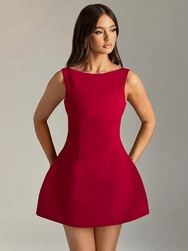 Slim Backless Tank Dress