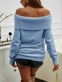 Casual Pull Over One Shoulder Sweater