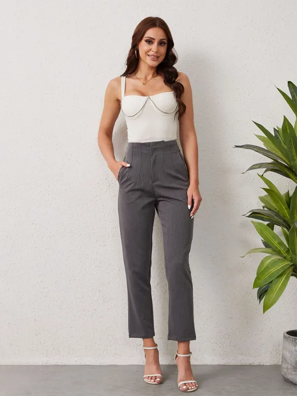 New Women's High Waist Casual Pants