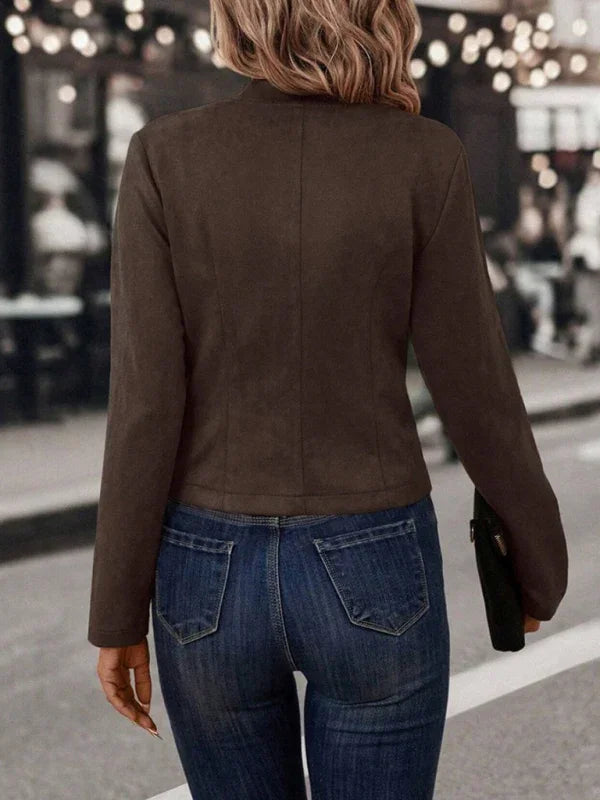 Double-Breasted Decorative Jacket Velvet Vintage