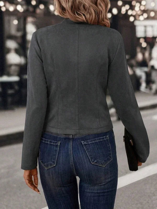 Double-Breasted Decorative Jacket Velvet Vintage