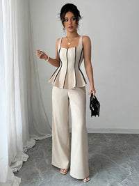 Elegant Style Camisole and Pants Set