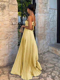 Pleated Sleeveless Dress