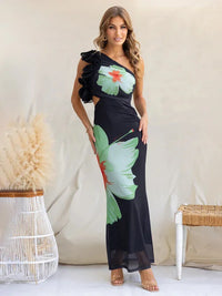 Fashion One Shoulder Slim Dress
