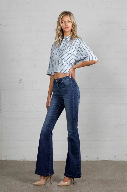 Insane Gene High Rise Wider Flare Jeans - Jessiz Boutique