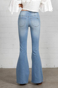 Insane Gene Mid - Rise Banded Wider Flare Jeans - Jessiz Boutique