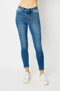 Judy Blue Cuffed Hem Skinny Jeans - Jessiz Boutique