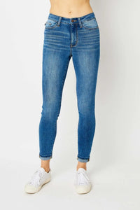 Judy Blue Cuffed Hem Skinny Jeans - Jessiz Boutique