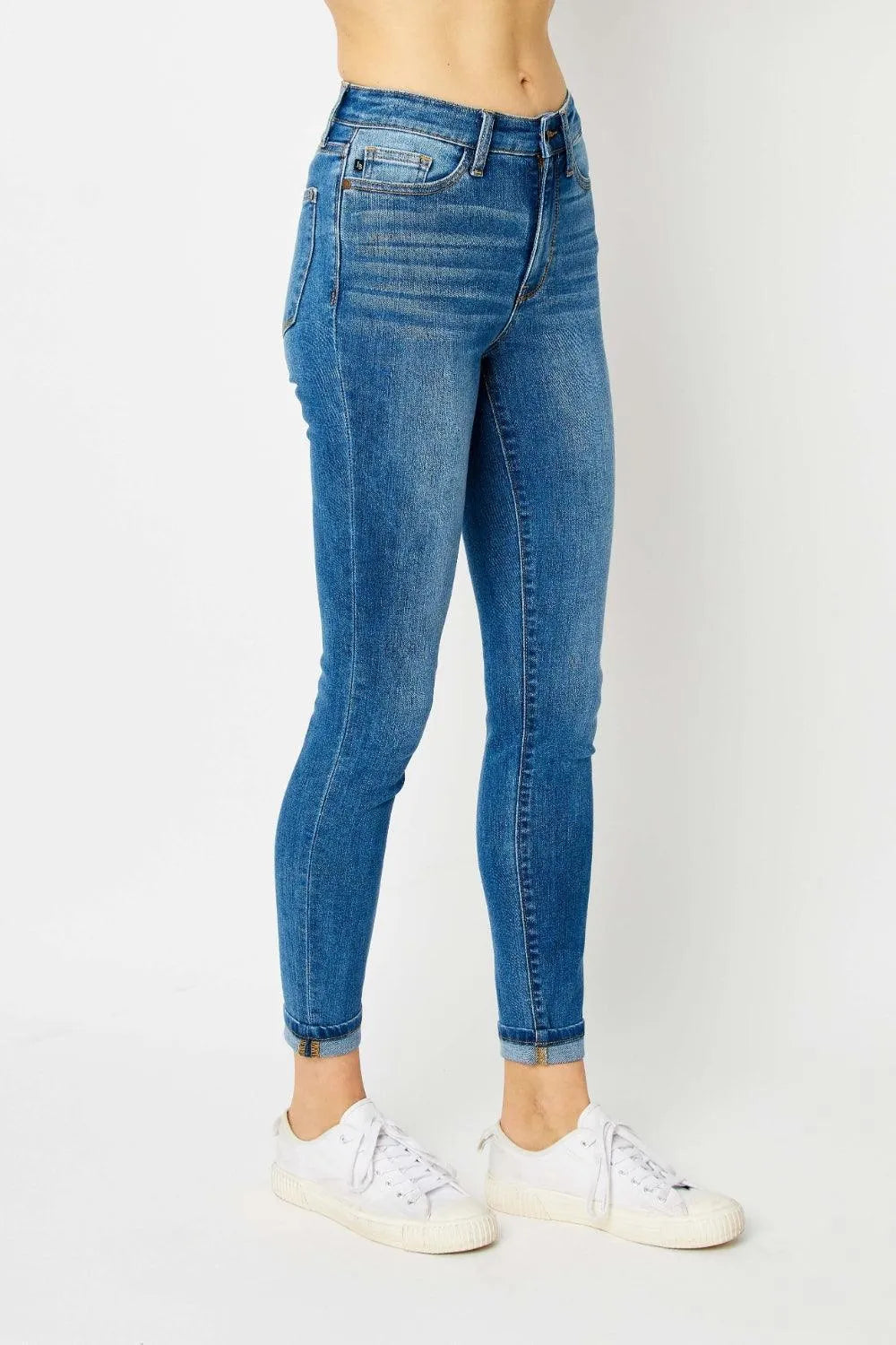 Judy Blue Cuffed Hem Skinny Jeans - Jessiz Boutique