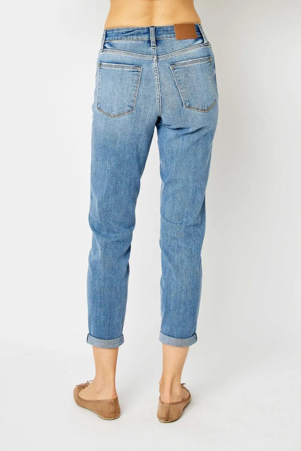 Judy Blue Cuffed Hem Slim Jeans - Jessiz Boutique