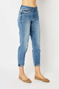 Judy Blue Cuffed Hem Slim Jeans - Jessiz Boutique