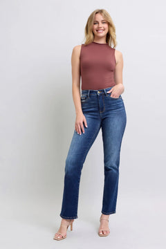 Judy Blue Full Size Washed Straight Leg Jeans with Pockets - Jessiz Boutique