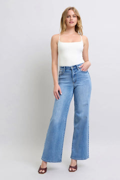 Judy Blue Full Size Wide Leg Jeans with Pockets - Jessiz Boutique