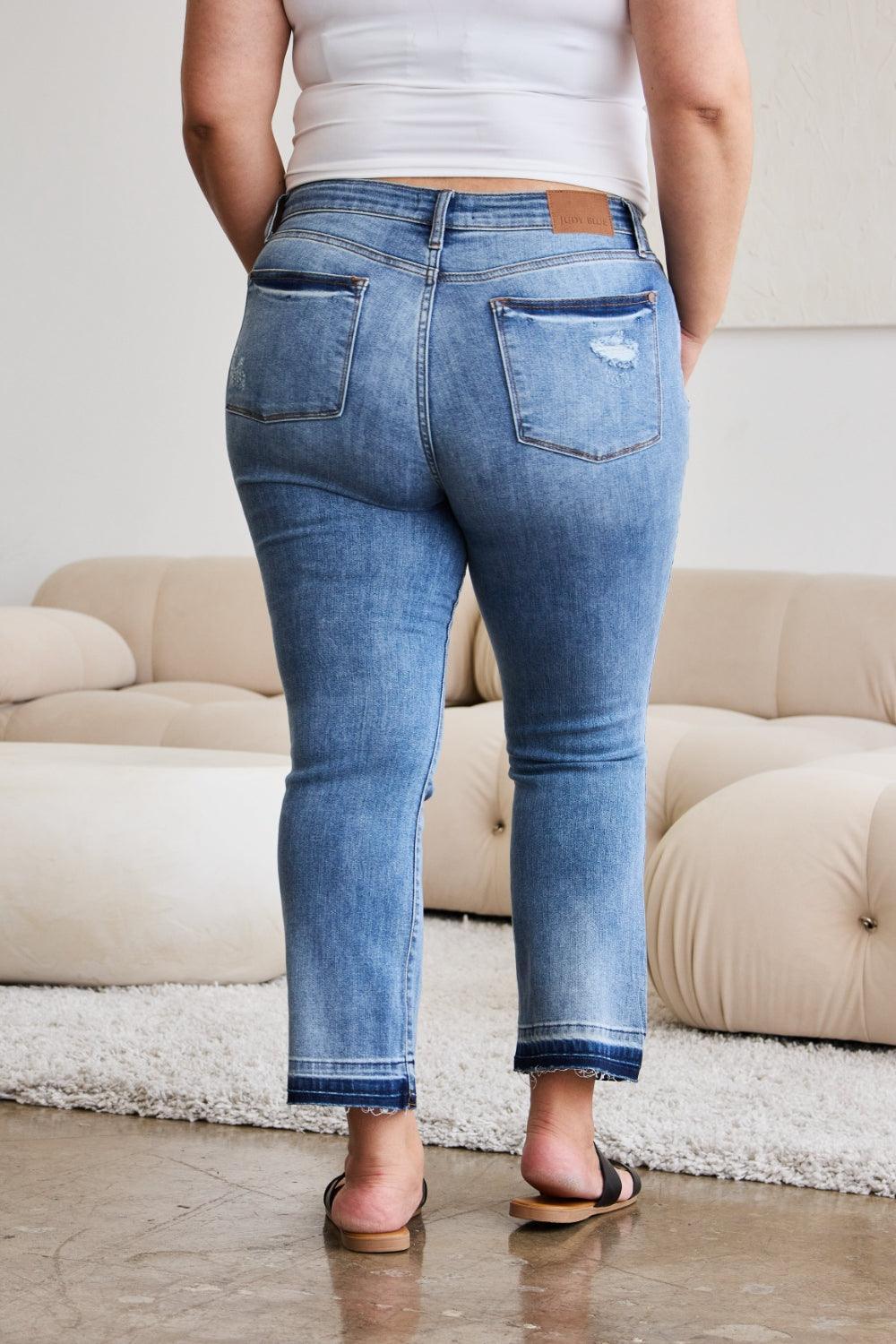 Judy Blue Release Hem Cropped Bootcut Jeans - Jessiz Boutique