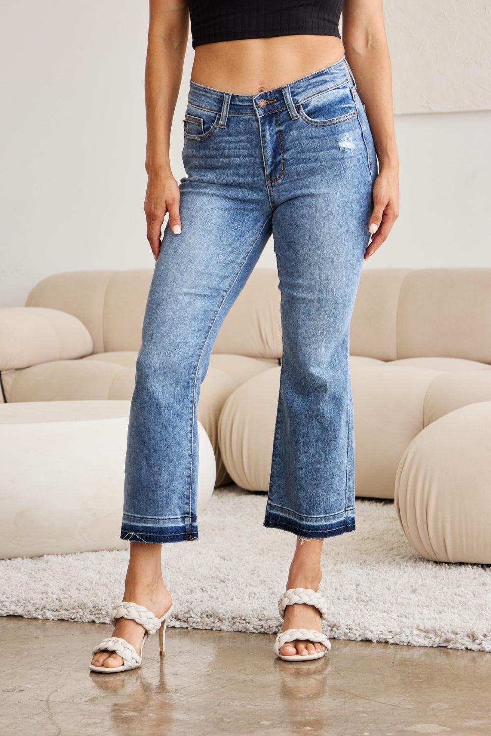 Judy Blue Release Hem Cropped Bootcut Jeans - Jessiz Boutique