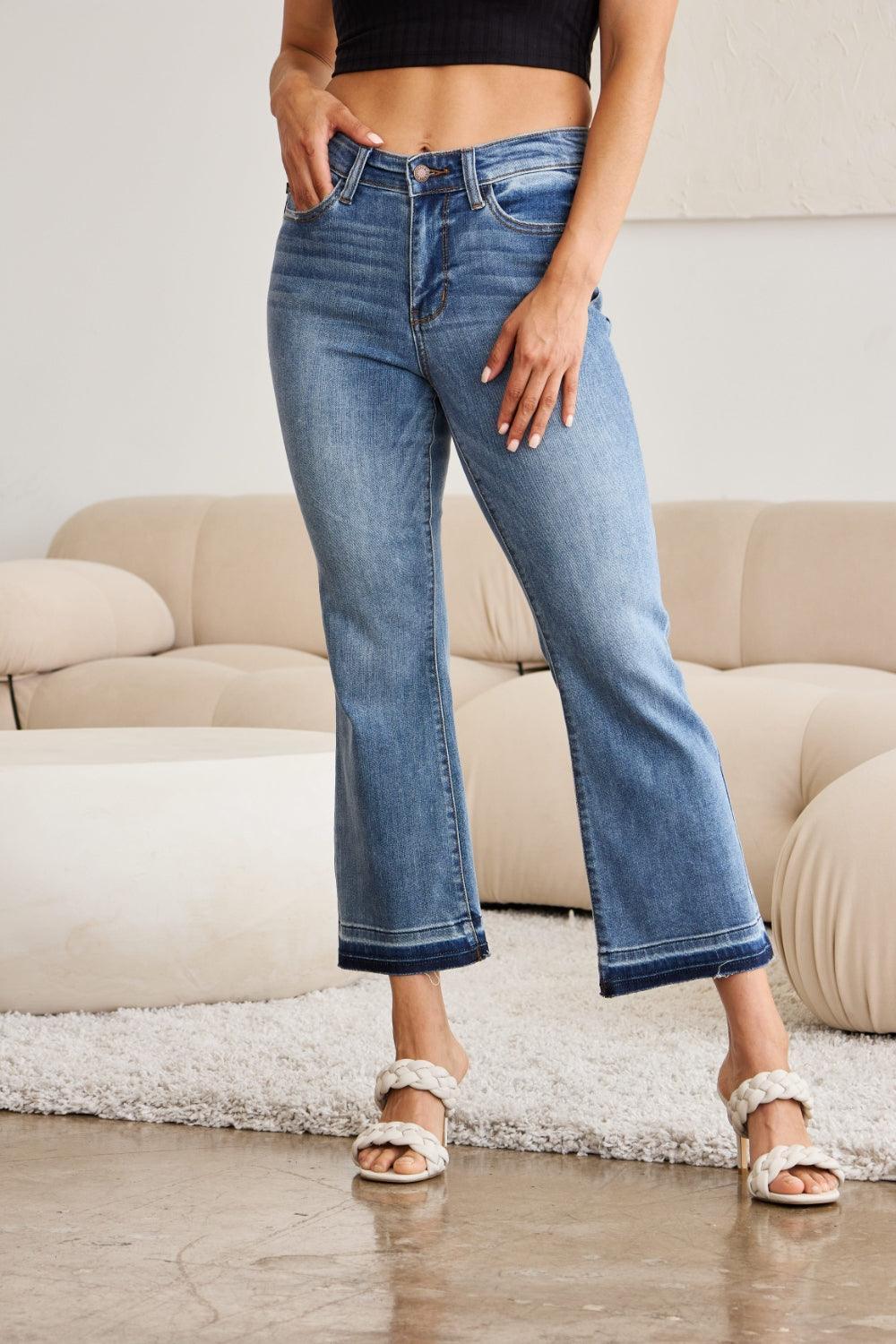 Judy Blue Release Hem Cropped Bootcut Jeans - Jessiz Boutique