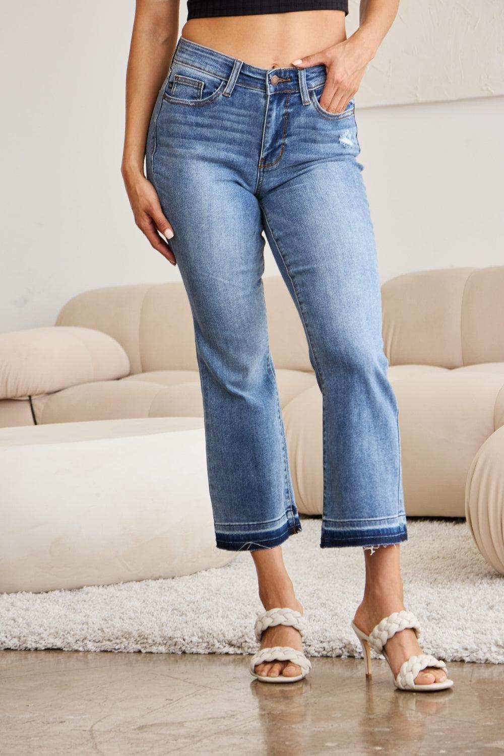 Judy Blue Release Hem Cropped Bootcut Jeans - Jessiz Boutique