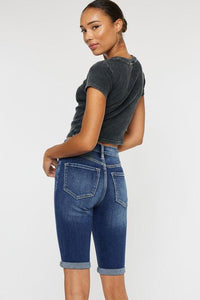 Kancan High Rise Cuff Bermuda Jeans - Jessiz Boutique
