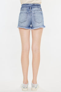 Kancan High Rise Frayed Hem Denim Shorts - Jessiz Boutique