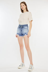 Kancan High Rise Frayed Hem Denim Shorts - Jessiz Boutique