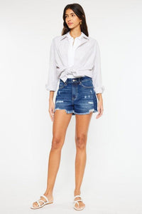 Kancan High Rise No Stitch Frayed Hem Shorts - Jessiz Boutique